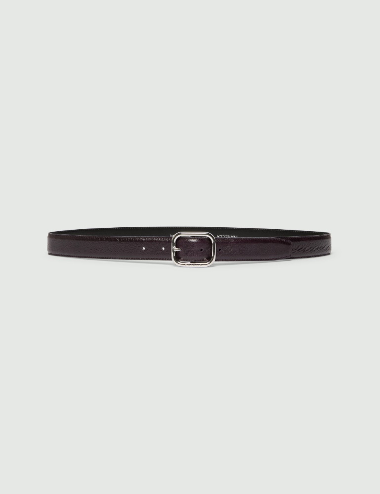 Antiqued polished leather belt - Marella