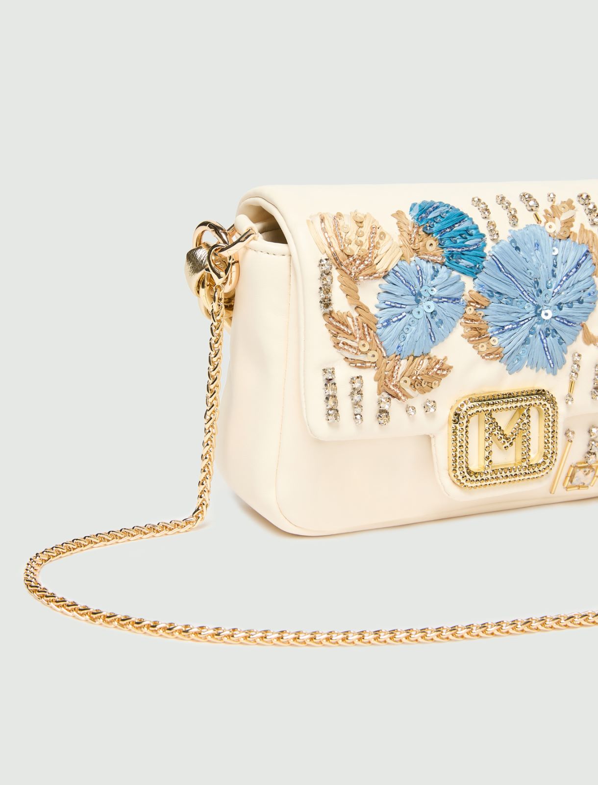 Le Muse small bag in coated fabric with embroidery - WHITE - Marella - 3