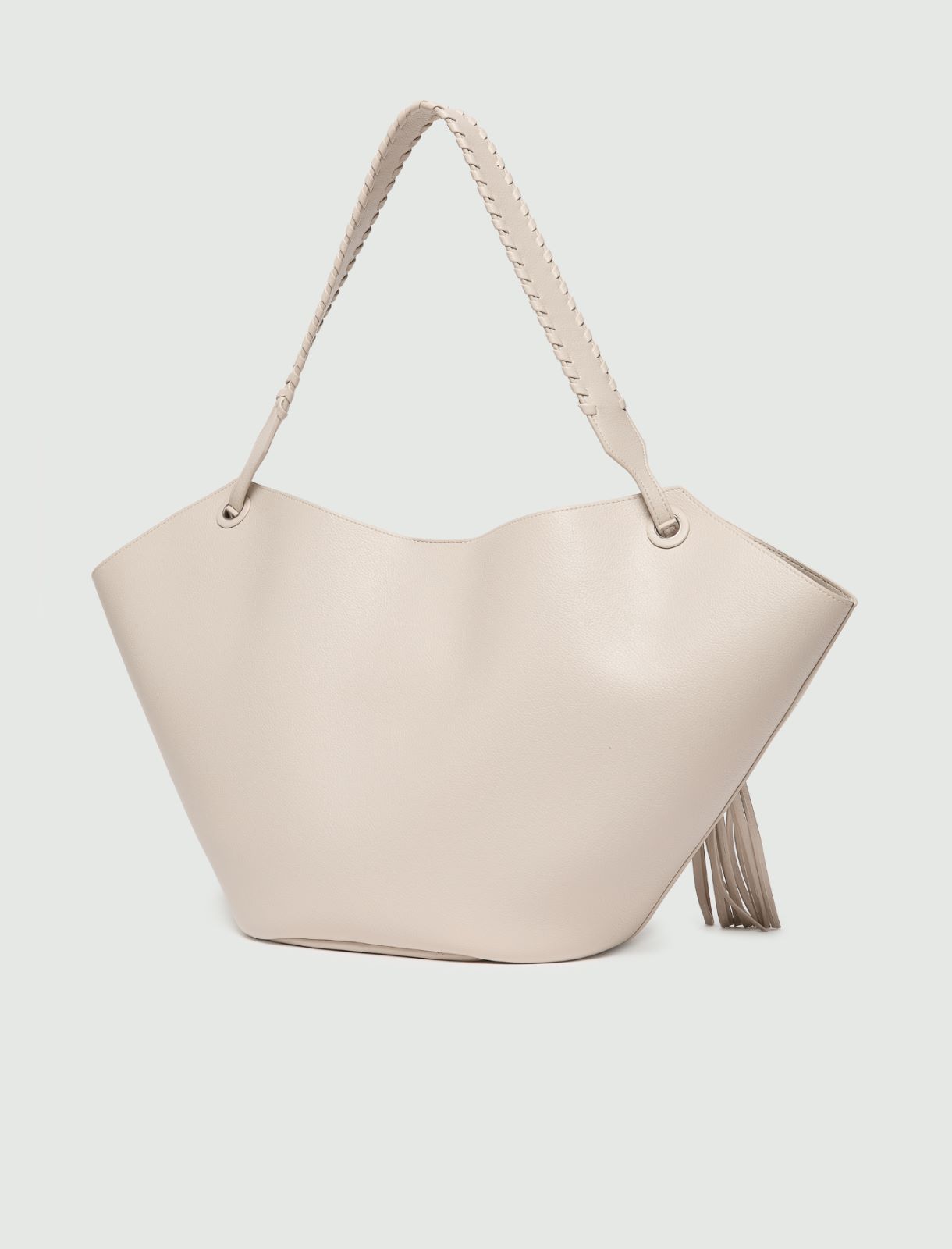 Shopper bag with maxi tassels - TURTLEDOVE - Marella - 2