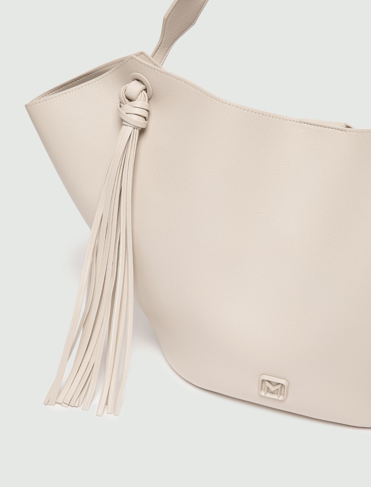 Shopper bag with maxi tassels - TURTLEDOVE - Marella - 3