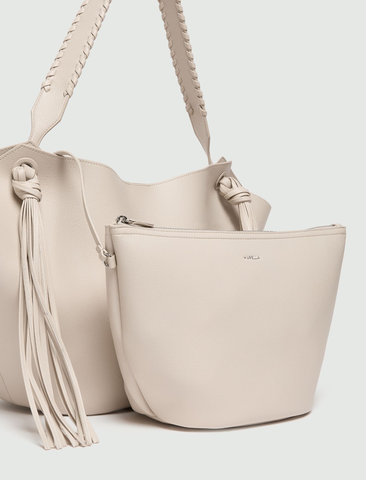 Shopper bag with maxi tassels - TURTLEDOVE - Marella - 5