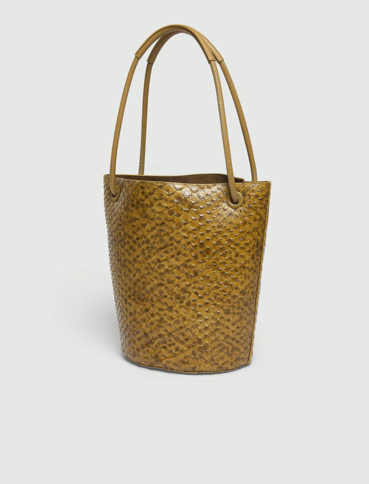 Reptile-print medium bucket bag - OIL GREEN - Marella - 2