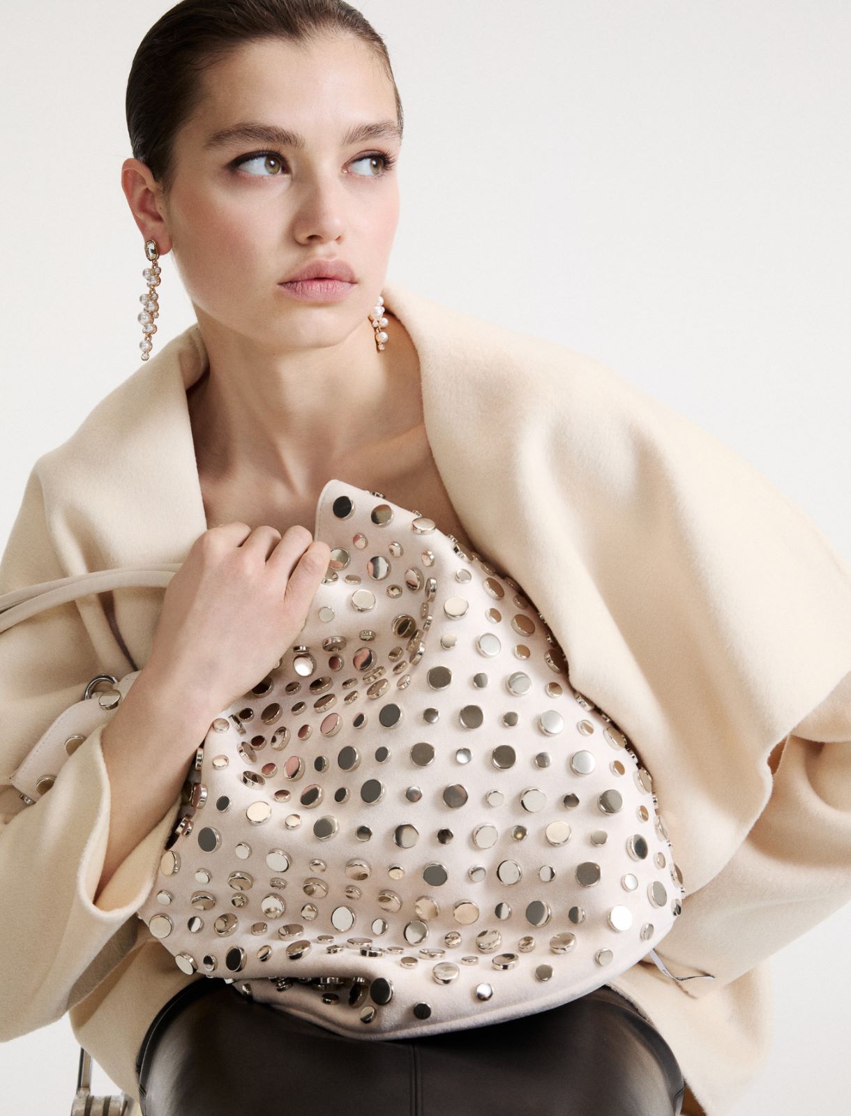 Large studded bucket bag - TURTLEDOVE - Marella - 5