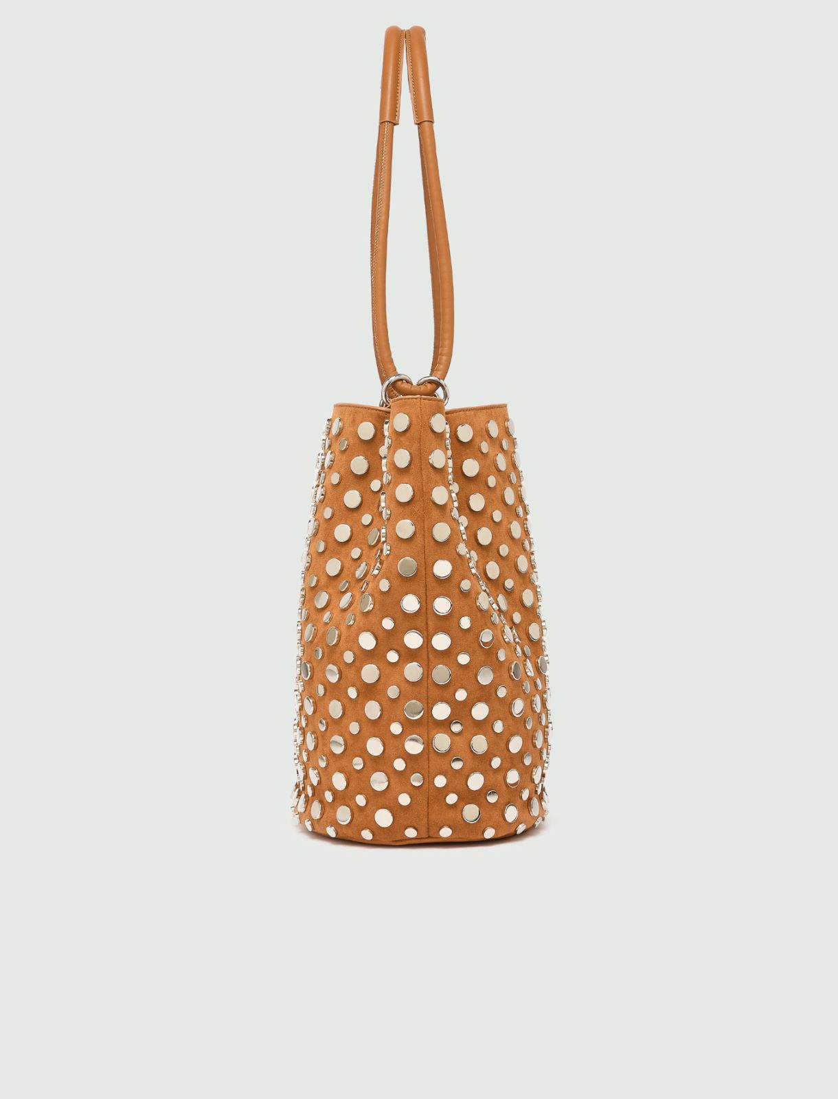 Large studded bucket bag - CAMEL - Marella - 2