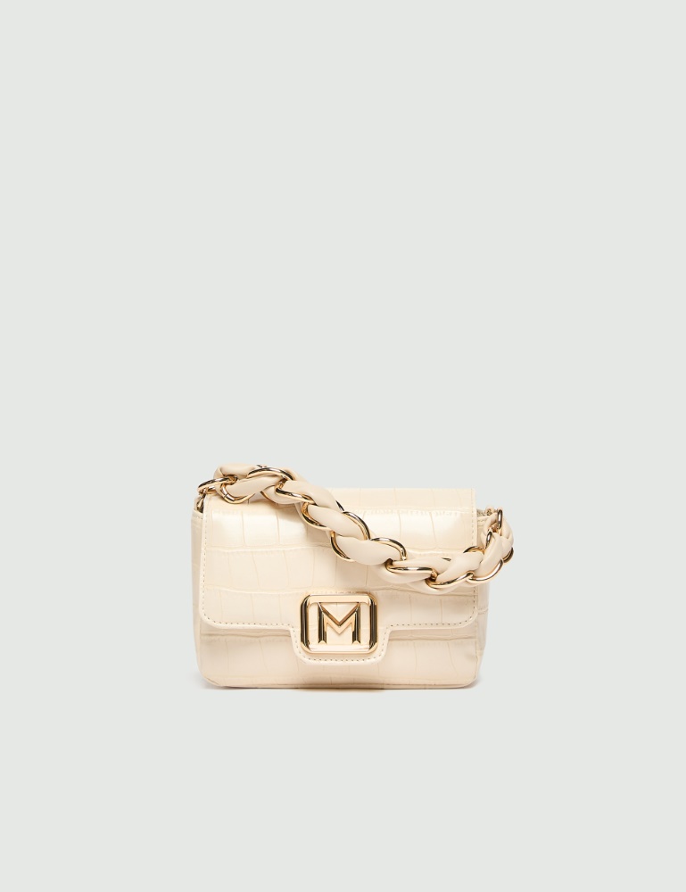 Small Le Muse bag in croc-print coated fabric - Marella