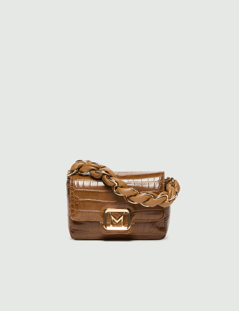 Small Le Muse bag in croc-print coated fabric - Marella