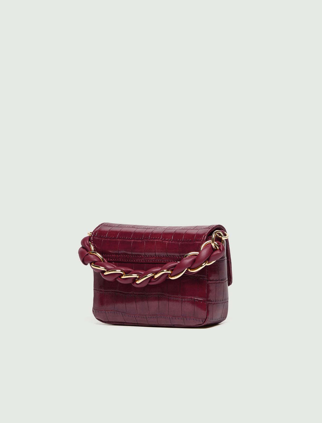 Small Le Muse bag in croc-print coated fabric - BORDEAUX - Marella - 2