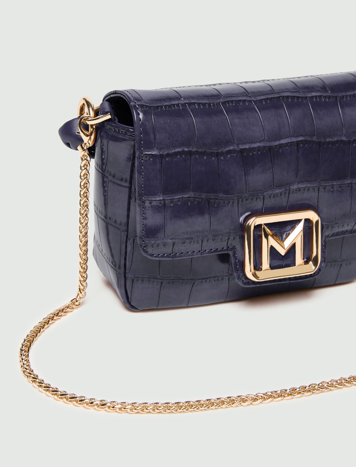 Small Le Muse bag in croc-print coated fabric - ELECTRIC BLUE - Marella - 3
