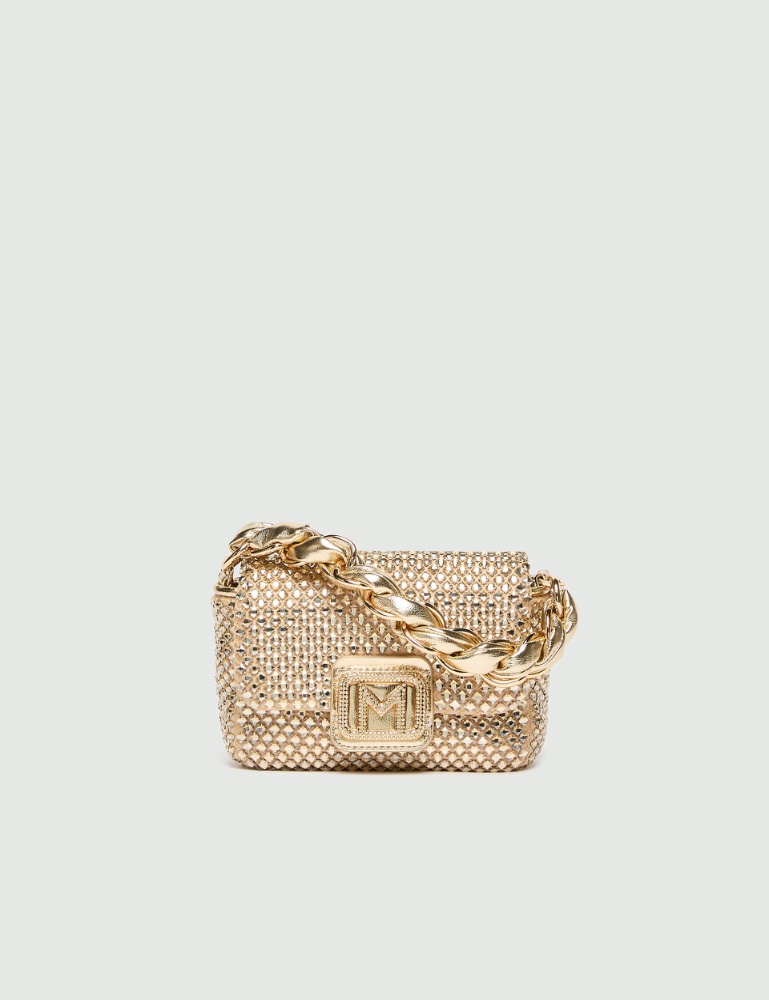 Rhinestone-embellished small Le Muse bag in suede - Marella