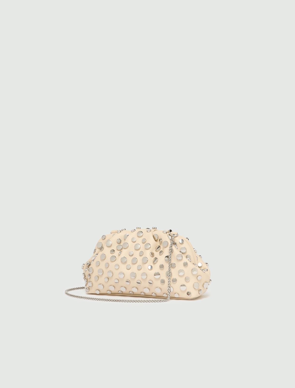 Small deerskin-effect clutch bag with studs - TURTLEDOVE - Marella - 2