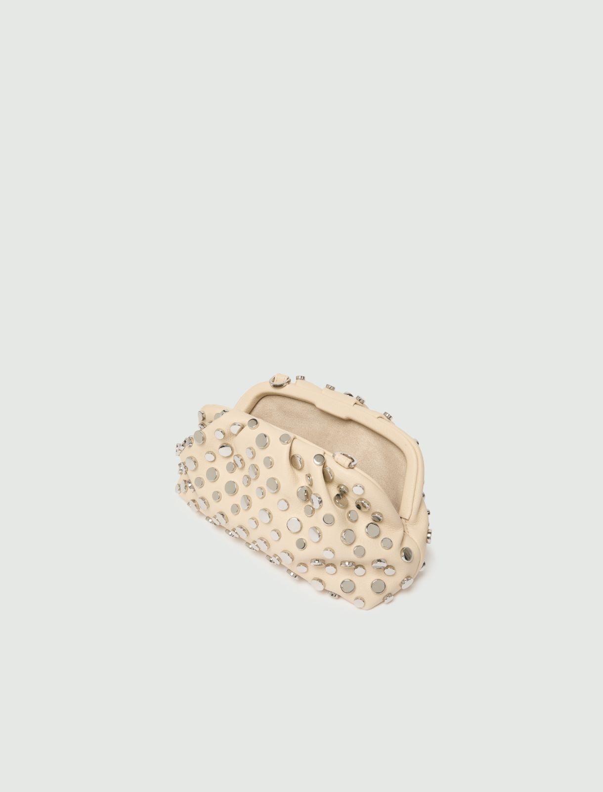 Small deerskin-effect clutch bag with studs - TURTLEDOVE - Marella - 5