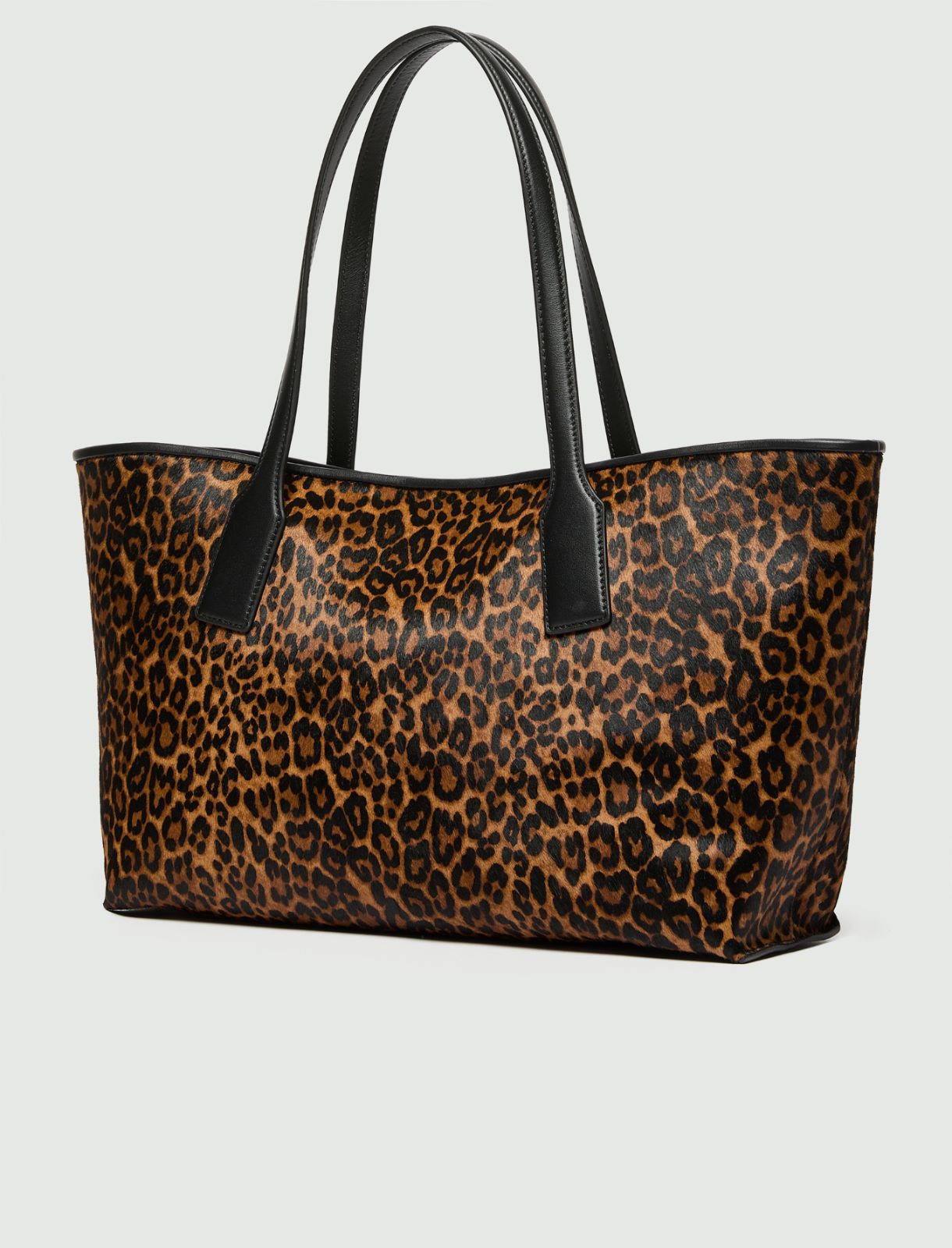 Animal-print pony-hair effect shopper bag - TOBACCO - Marella - 2