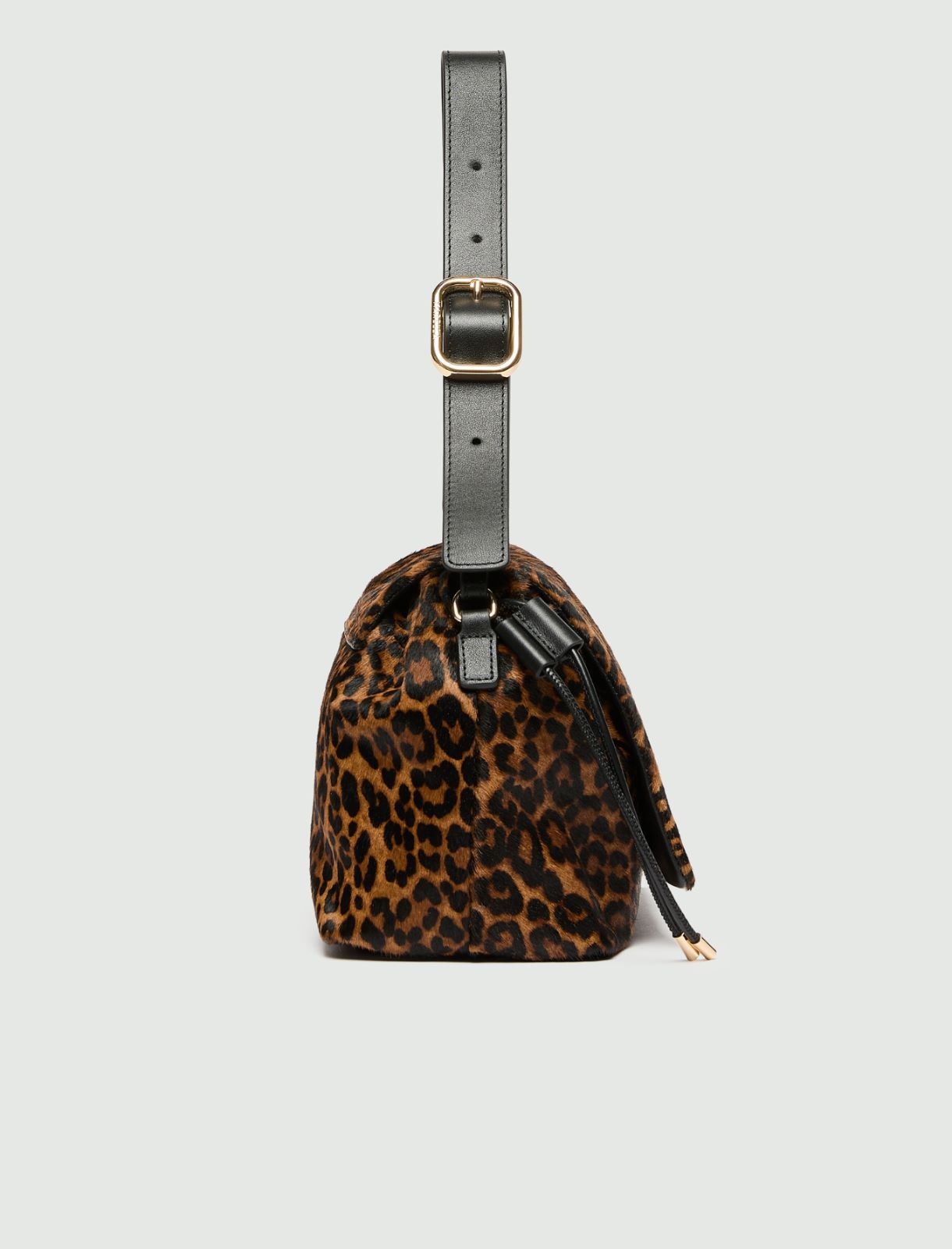 Sac moyen effet poulain à imprimé animalier - CUIR DE VACHE - Marella - 3