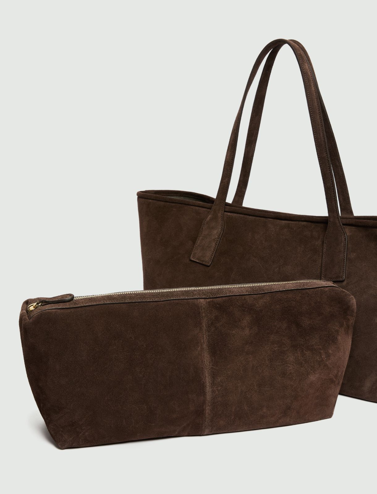 Shopper en cuir suédé - CHOCOLAT - Marella - 3