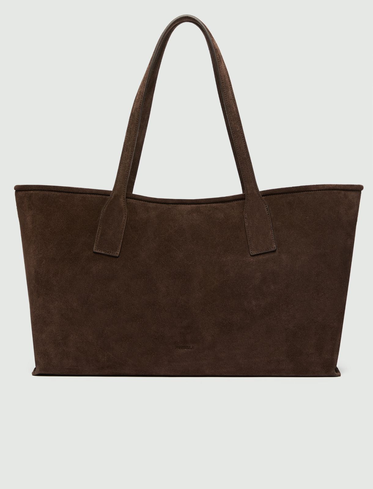 Suede shopper bag - DARK BROWN - Marella