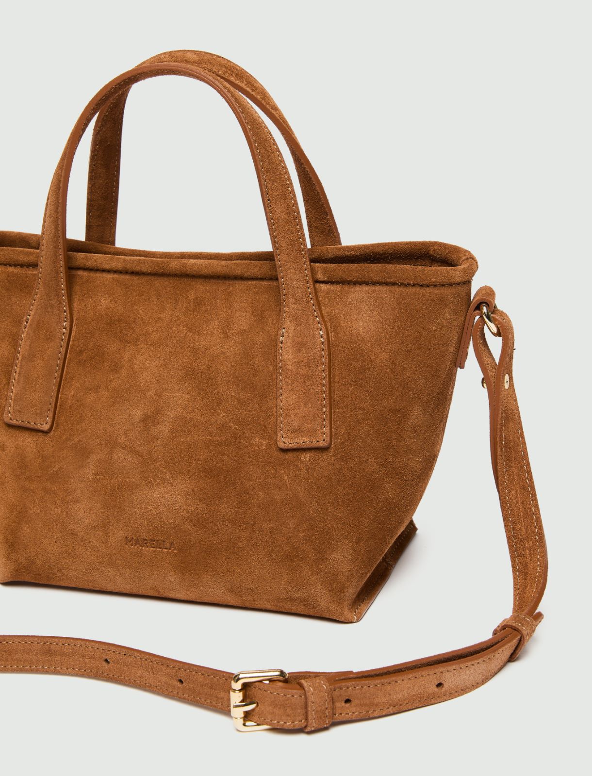 Petit sac shopper en cuir suédé - CUIR DE VACHE - Marella - 6
