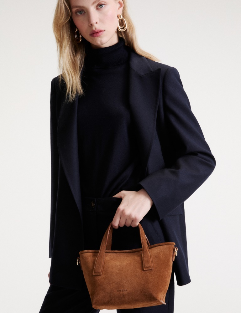 Petit sac shopper en cuir suédé - Marella