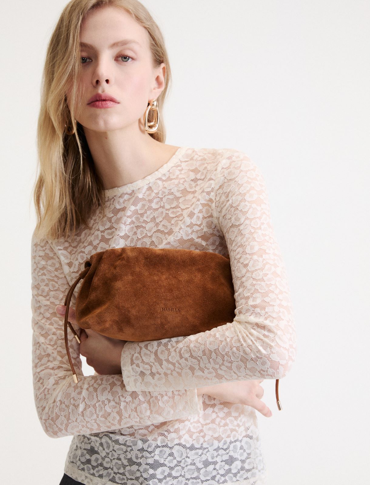 Pochette en cuir suédé - CUIR DE VACHE - Marella - 4