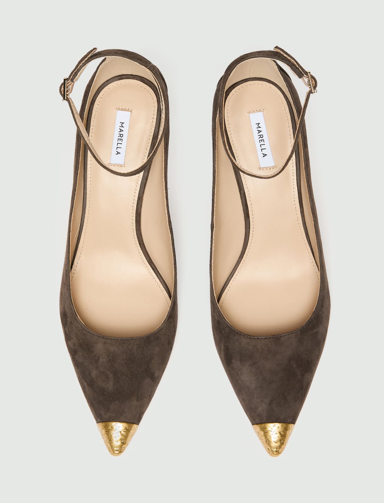 Suede court shoes - DARK BROWN - Marella - 7