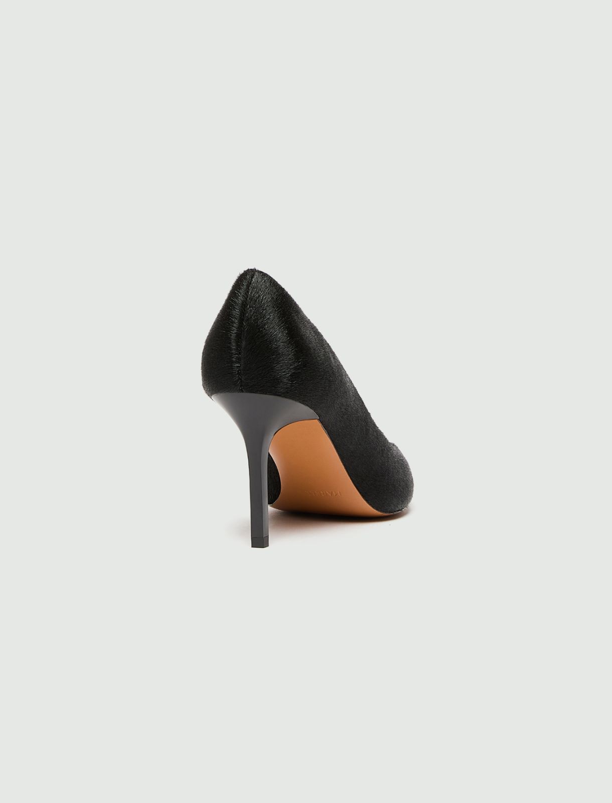Pony-hair effect leather court shoes - BLACK - Marella - 3