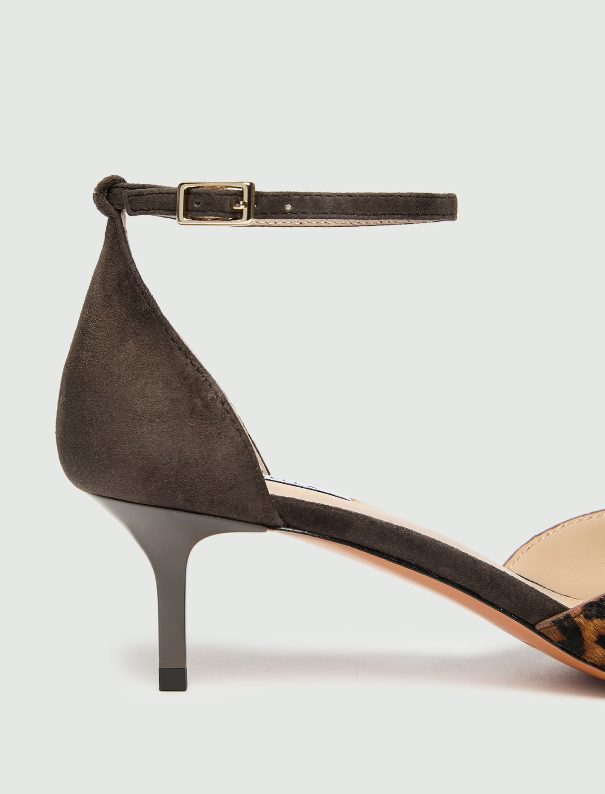 Open-sided pony-effect leather court shoes - TOBACCO - Marella - 6