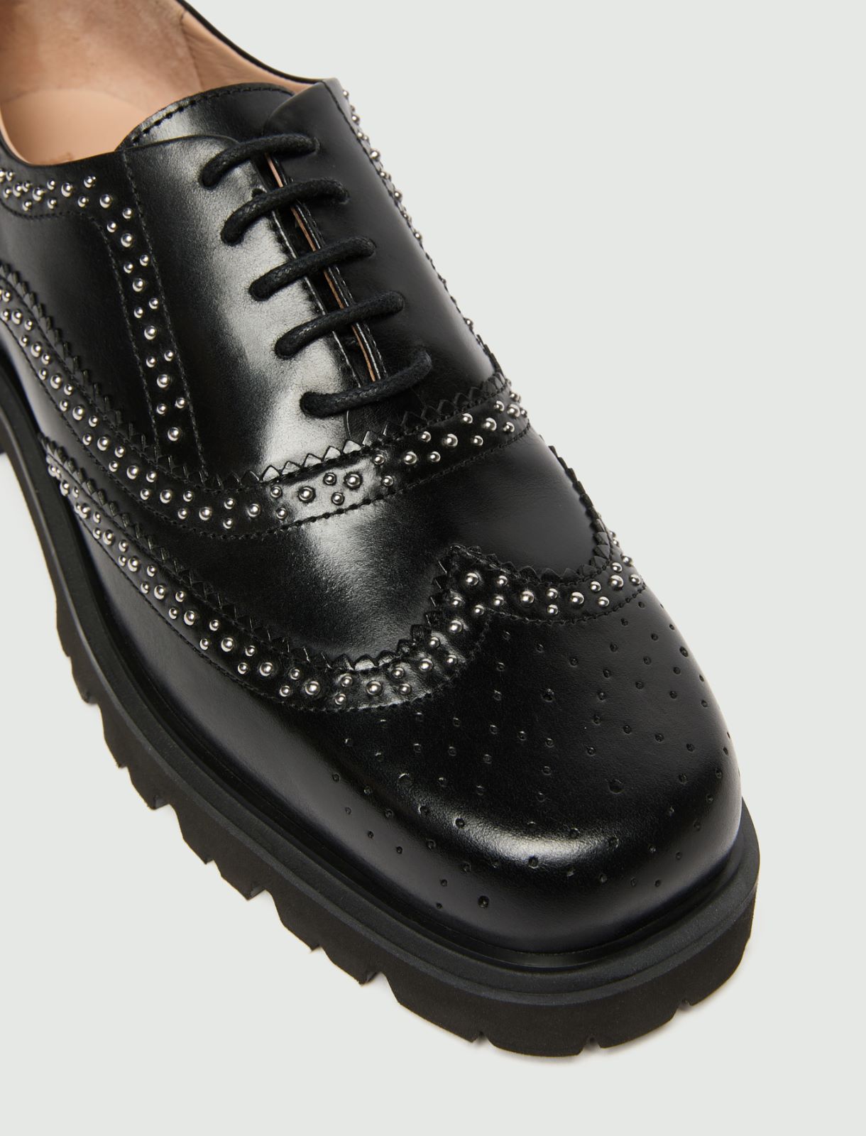 Polished Calfskin Oxfords - BLACK - Marella - 4