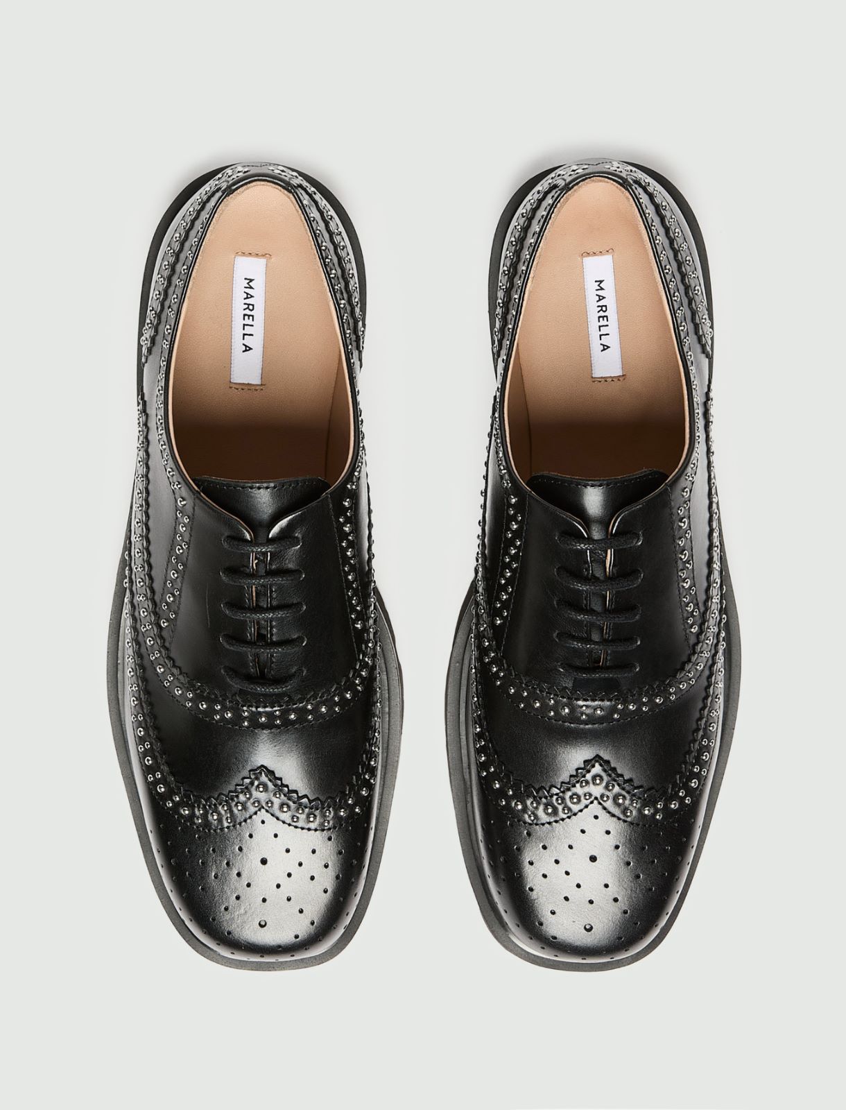 Polished Calfskin Oxfords - BLACK - Marella - 6