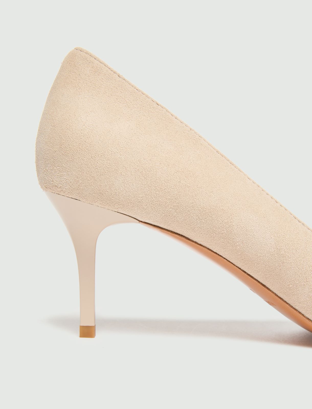 Suede court shoes with an asymmetric topline - NATURAL - Marella - 6
