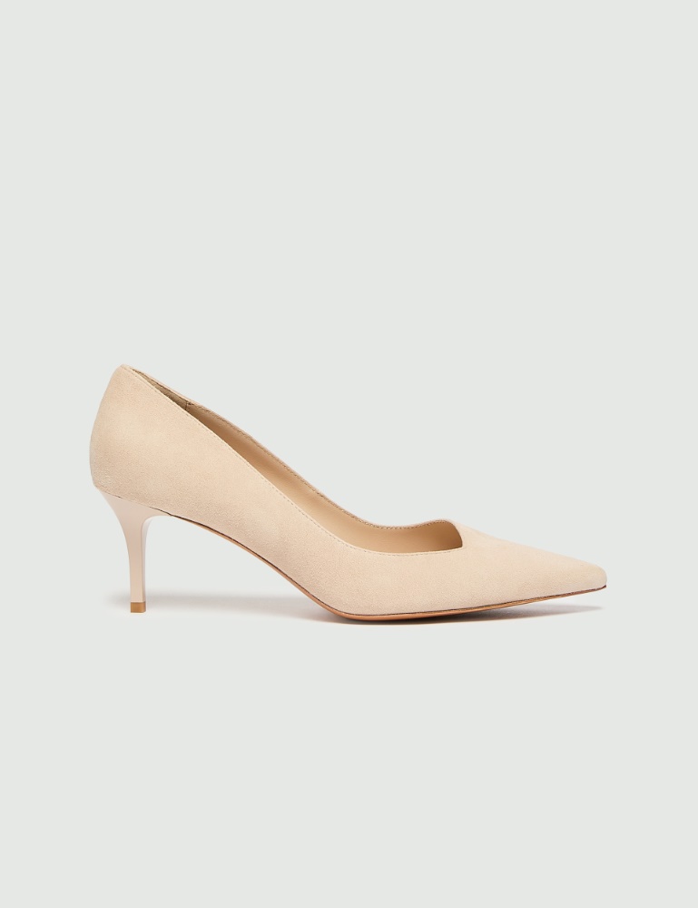 Suede court shoes with an asymmetric topline - Marella