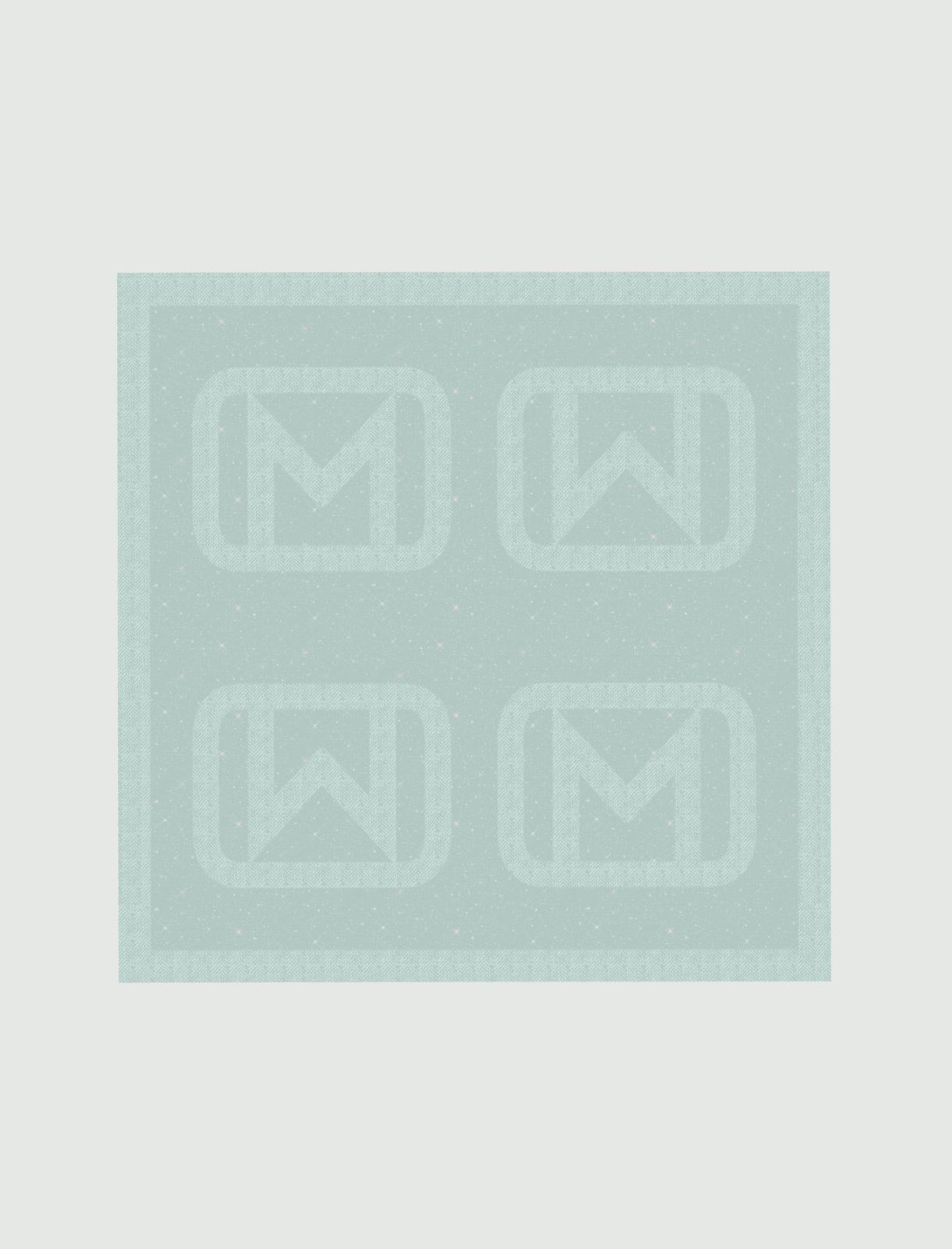 Châle jacquard au fil de lurex - AIGUE-MARINE - Marella - 4