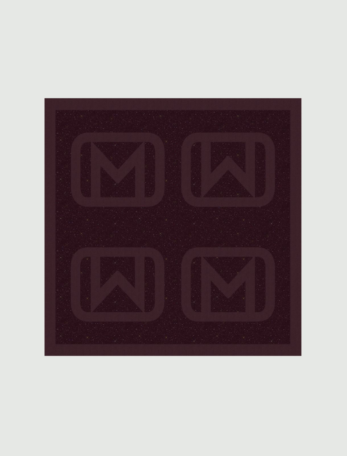 Châle jacquard au fil de lurex - BORDEAUX - Marella - 4
