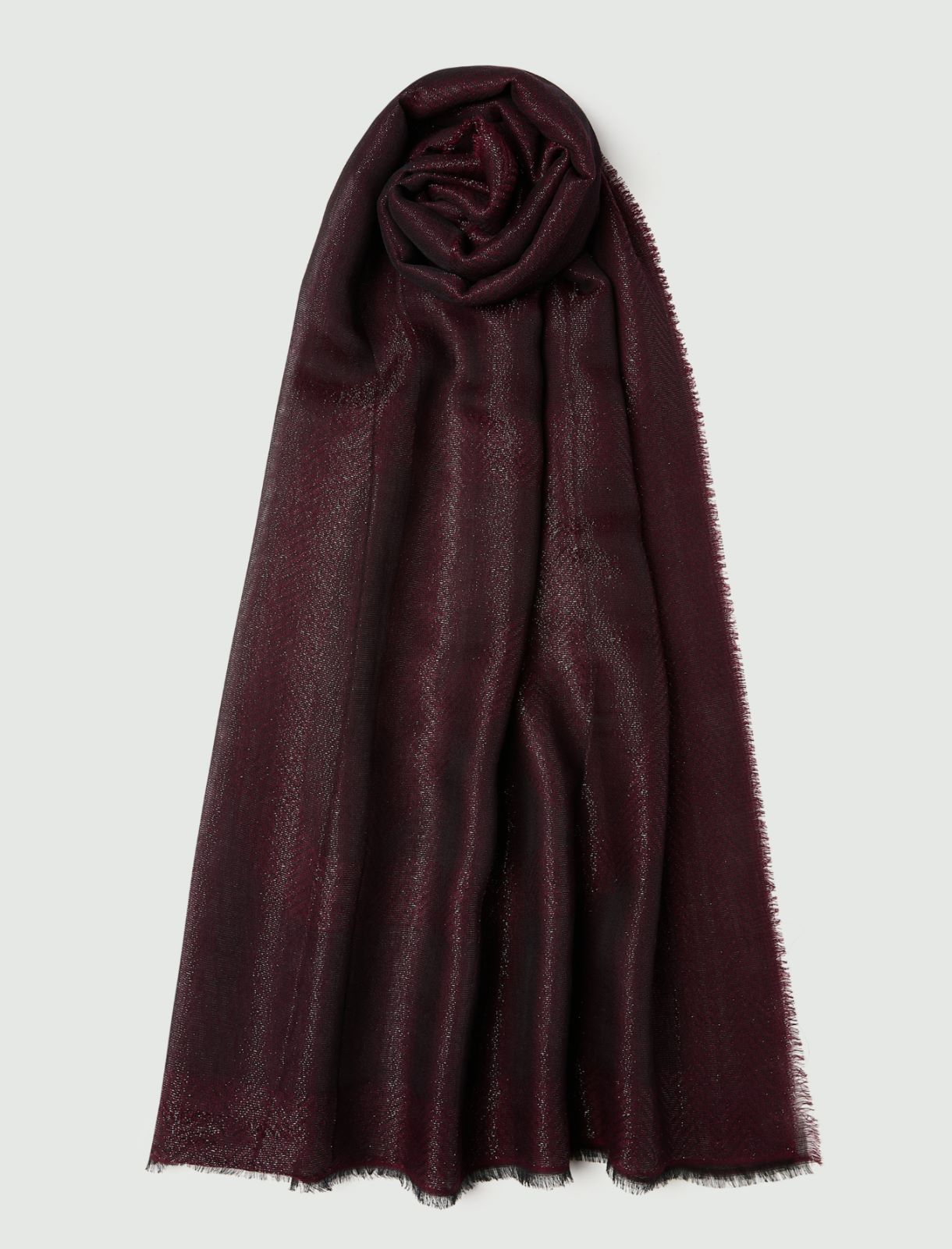 Châle jacquard au fil de lurex - BORDEAUX - Marella