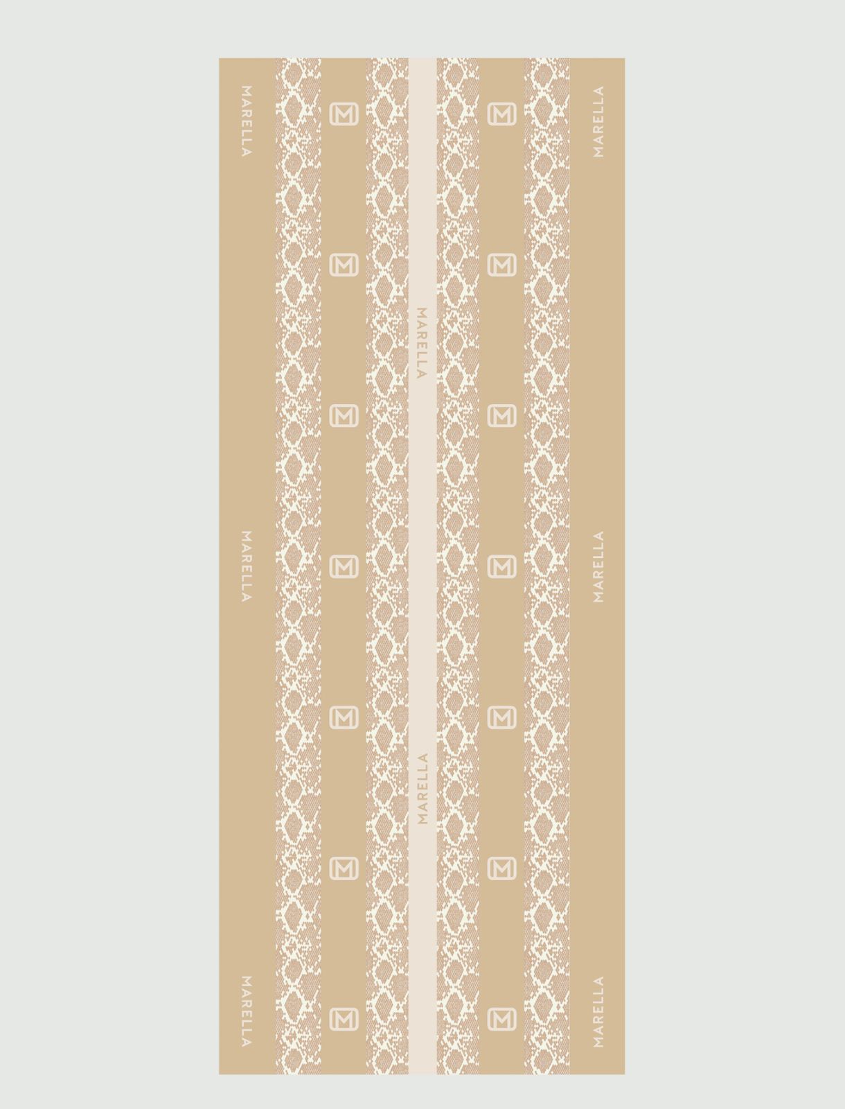 Jacquard lurex stole - STONE - Marella - 4