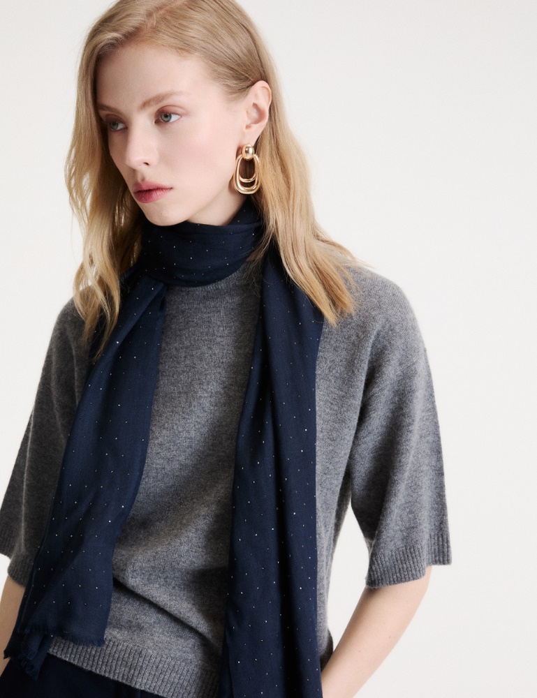 Rhinestone-appliqué stole - Marella