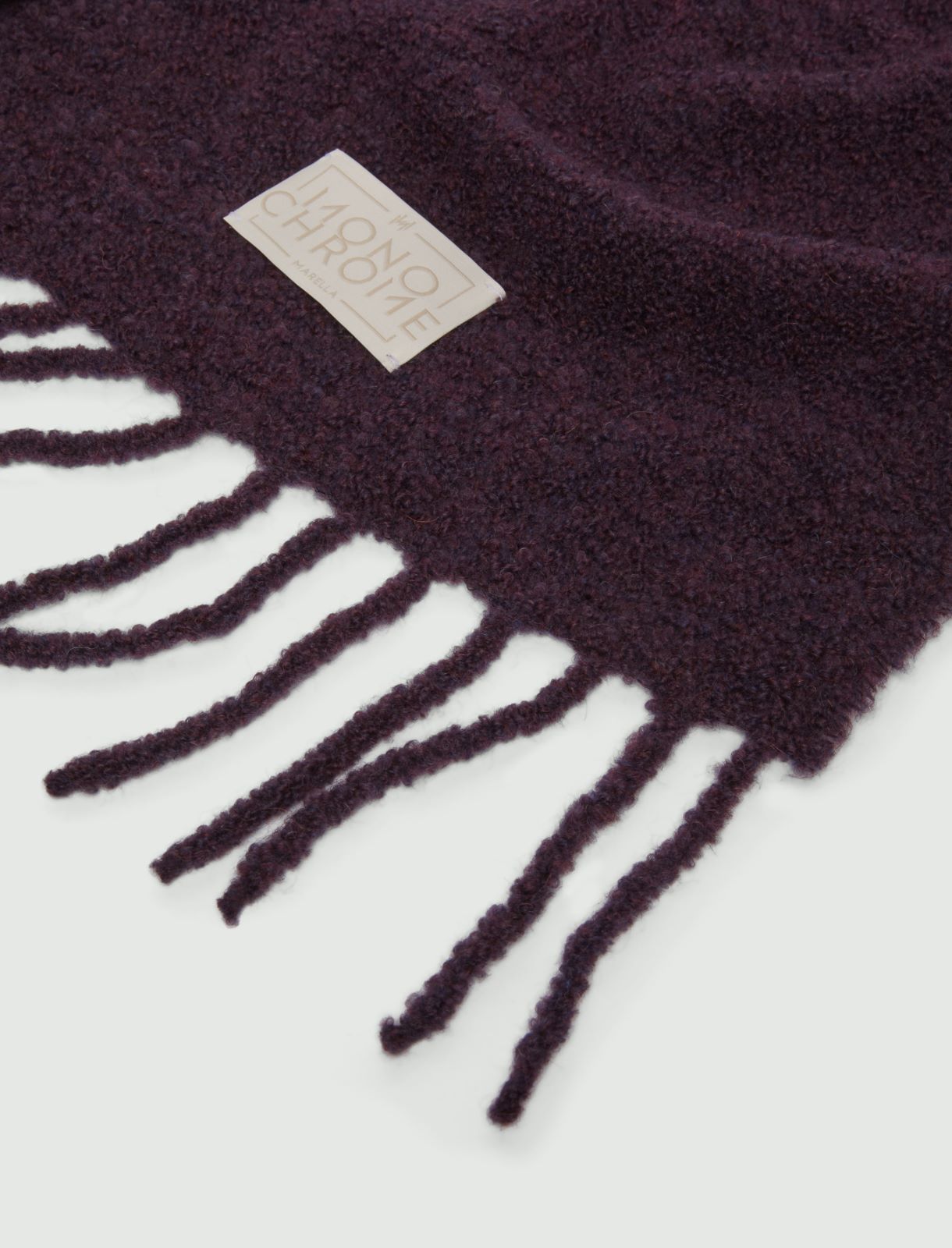 Alpaca-blend bouclé scarf - BLACKBERRY - Marella - 2
