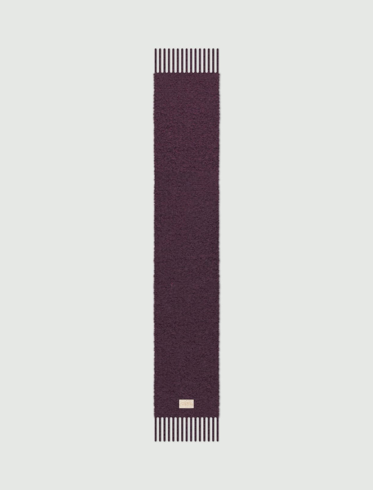 Alpaca-blend bouclé scarf - BLACKBERRY - Marella - 4