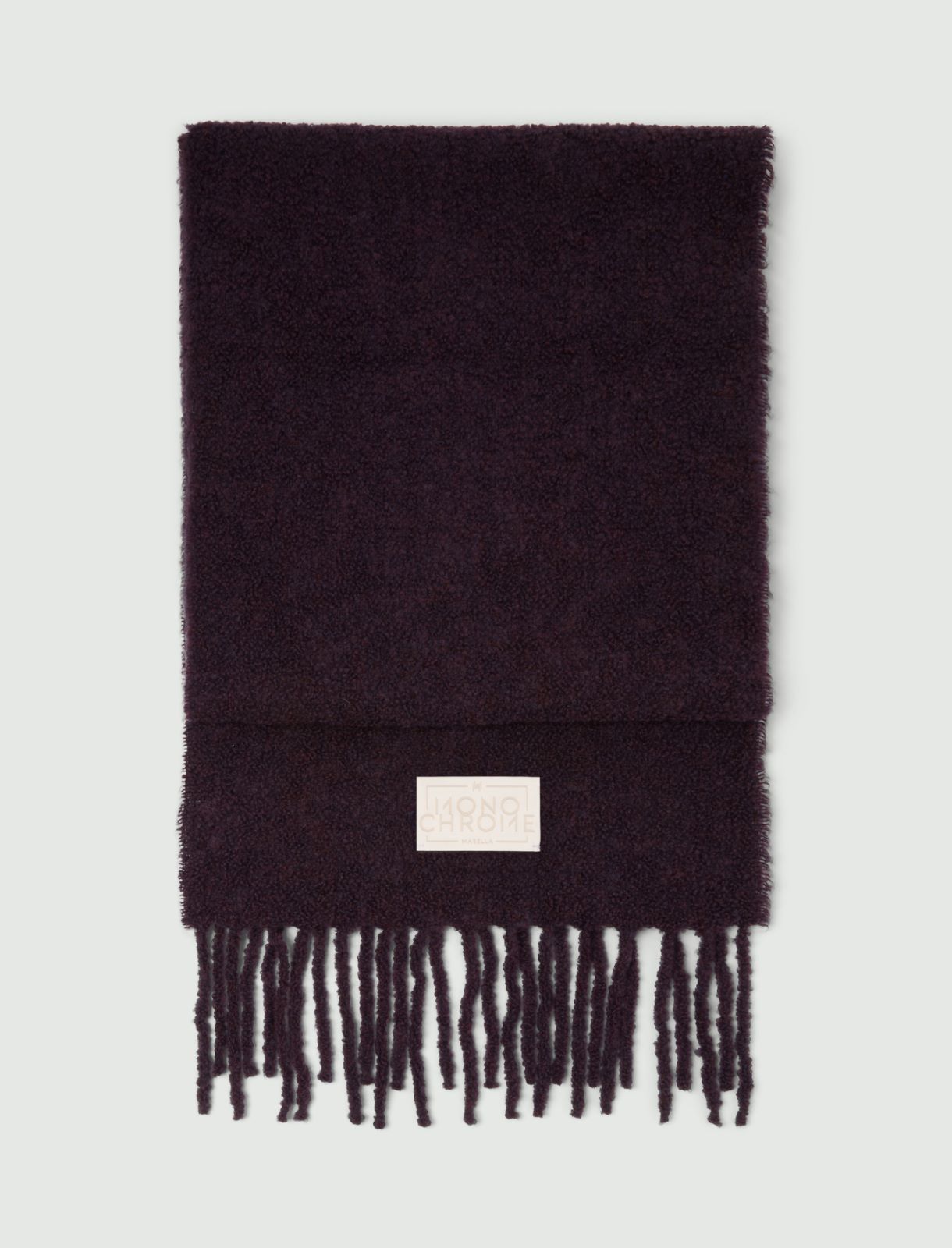 Alpaca-blend bouclé scarf - BLACKBERRY - Marella