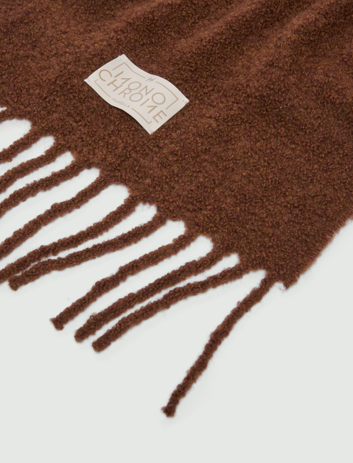 Alpaca-blend bouclé scarf - CARAMEL - Marella - 2