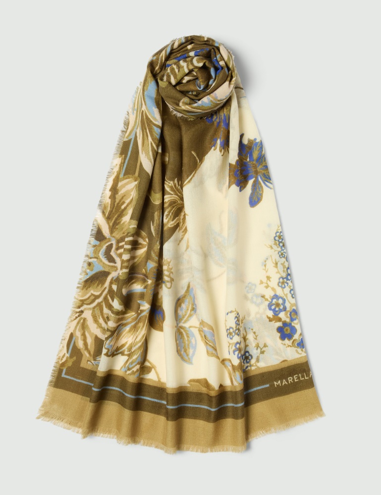 Printed wool shawl - Marella