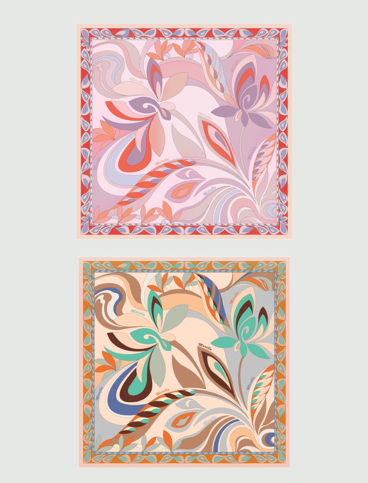 Foulard en satin de pure soie - ROSE - Marella - 4