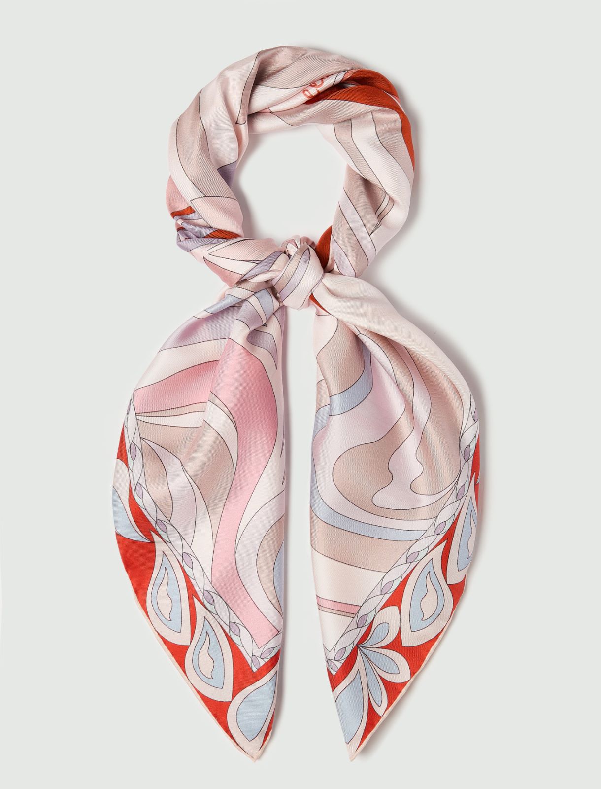 Foulard en satin de pure soie - ROSE - Marella