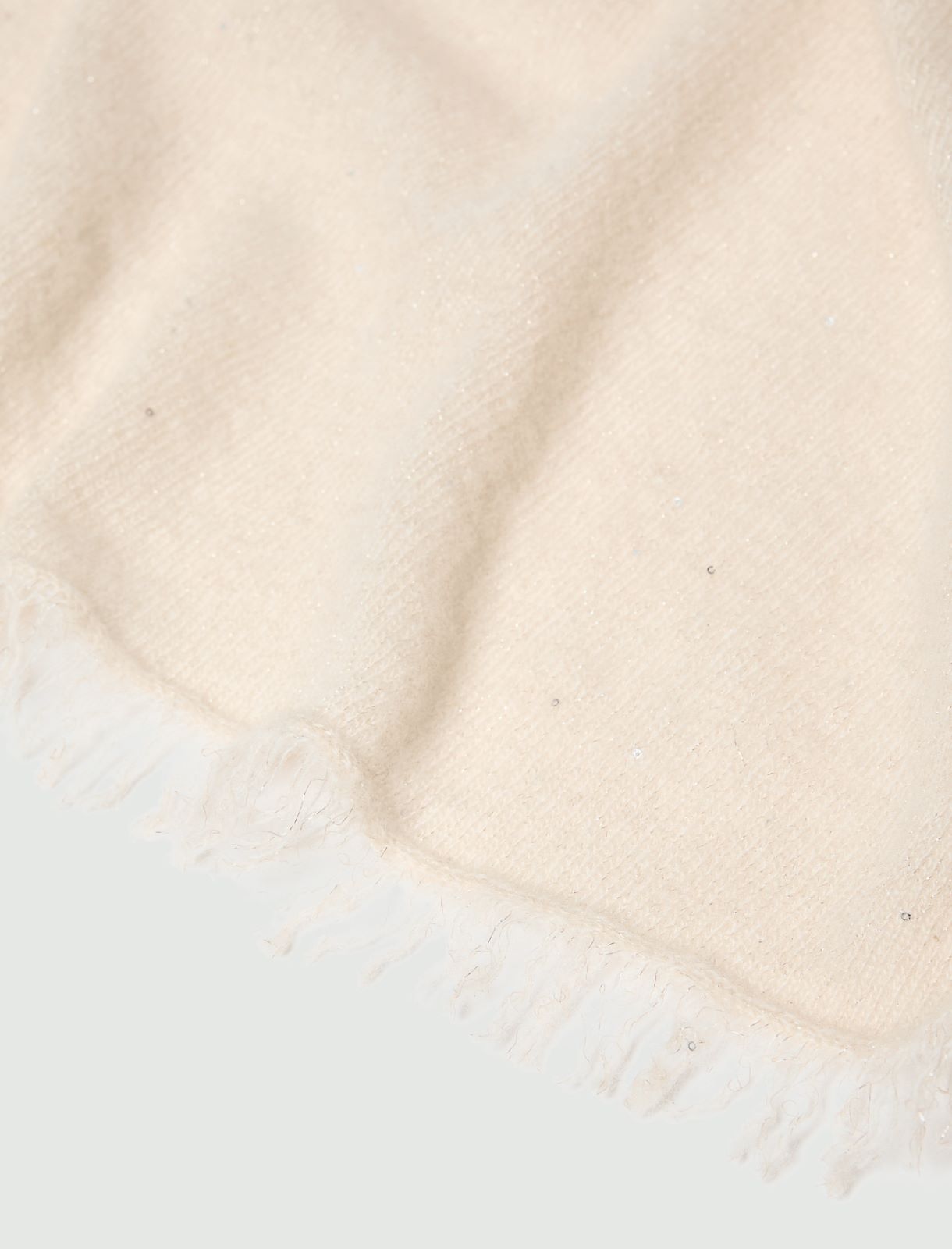 Châle en laine et cachemire à micro-paillettes - CREME - Marella - 2