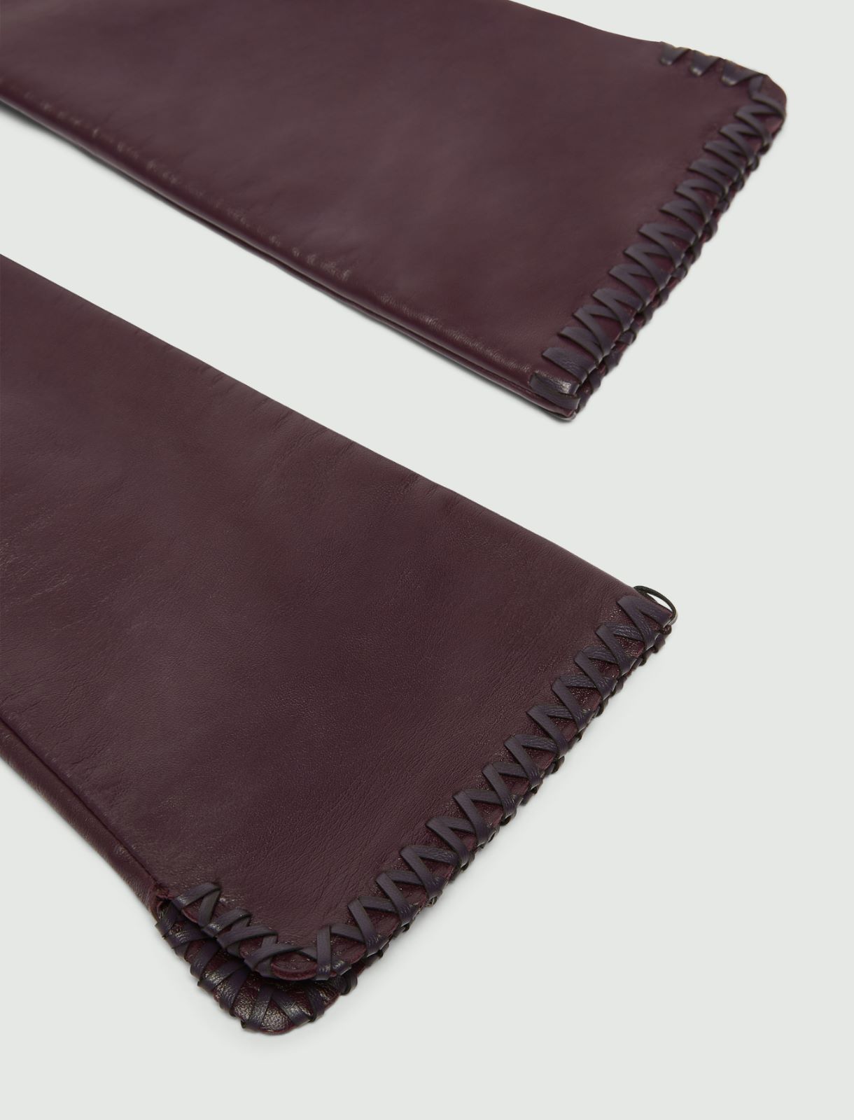 Long nappa leather gloves - BLACKBERRY - Marella - 2