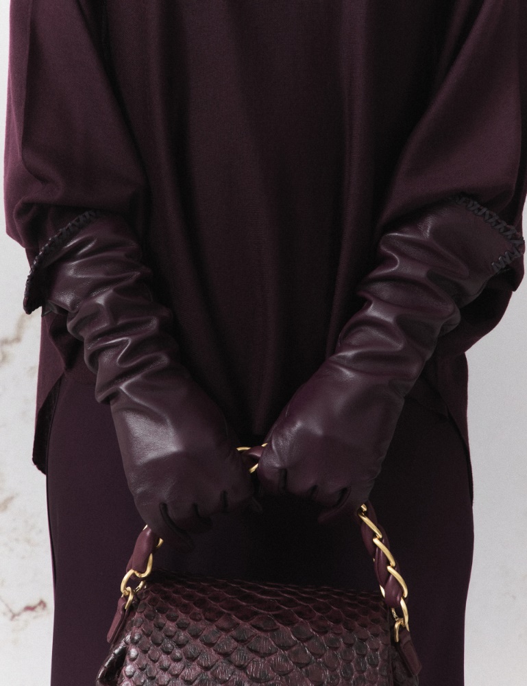 Long nappa leather gloves - Marella