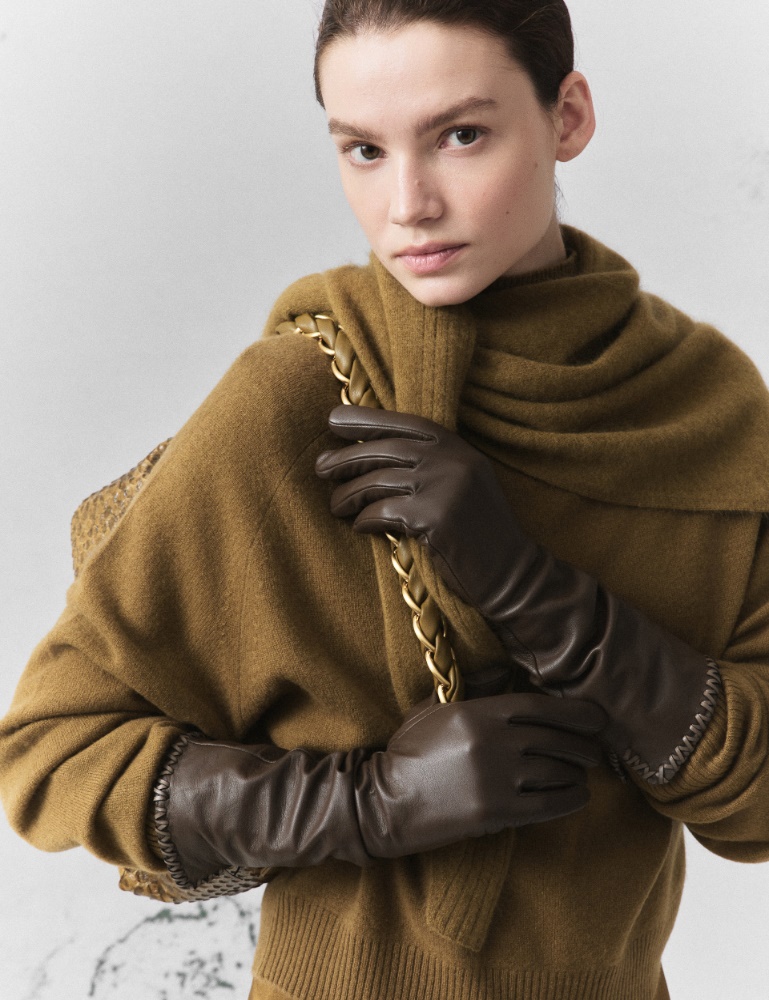 Long nappa leather gloves - Marella