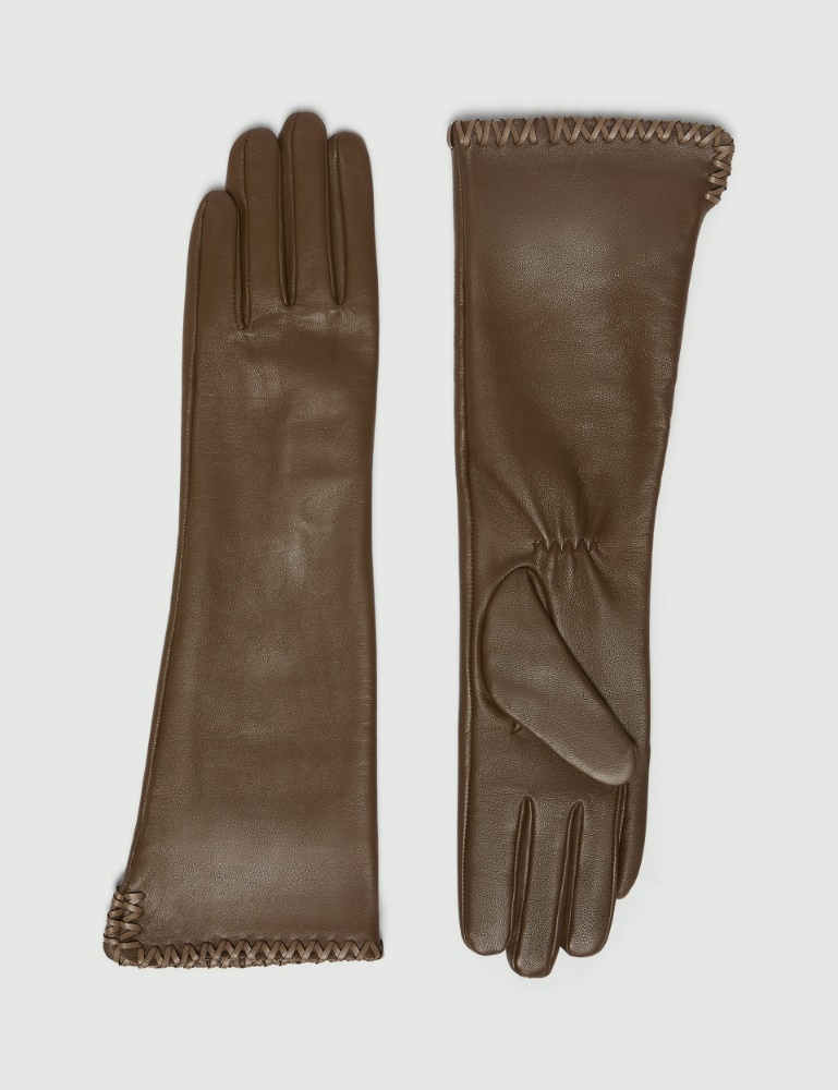 Long nappa leather gloves - Marella