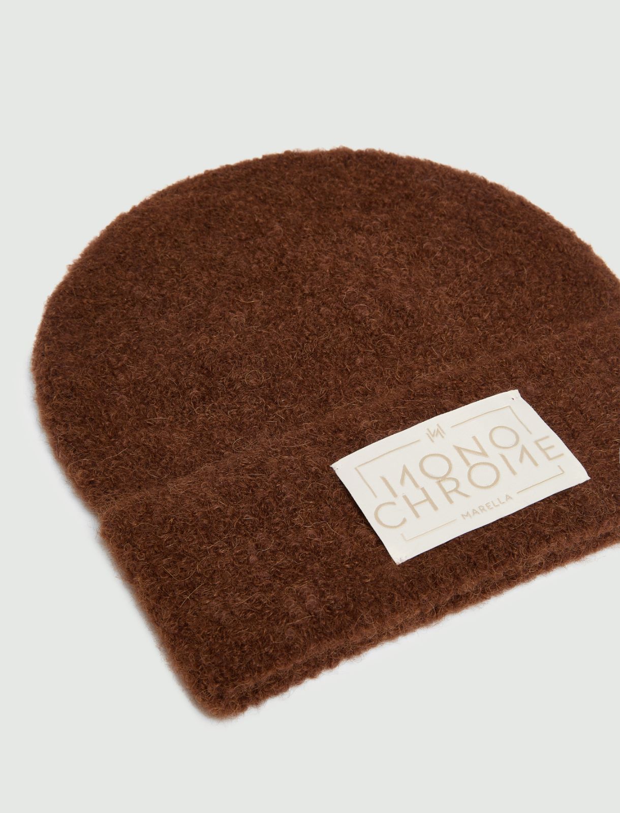 Alpaca-blend bouclé beanie - CARAMEL - Marella - 2