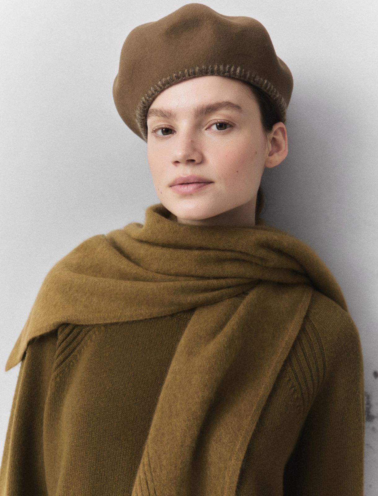 Wool beret - OIL GREEN - Marella - 3