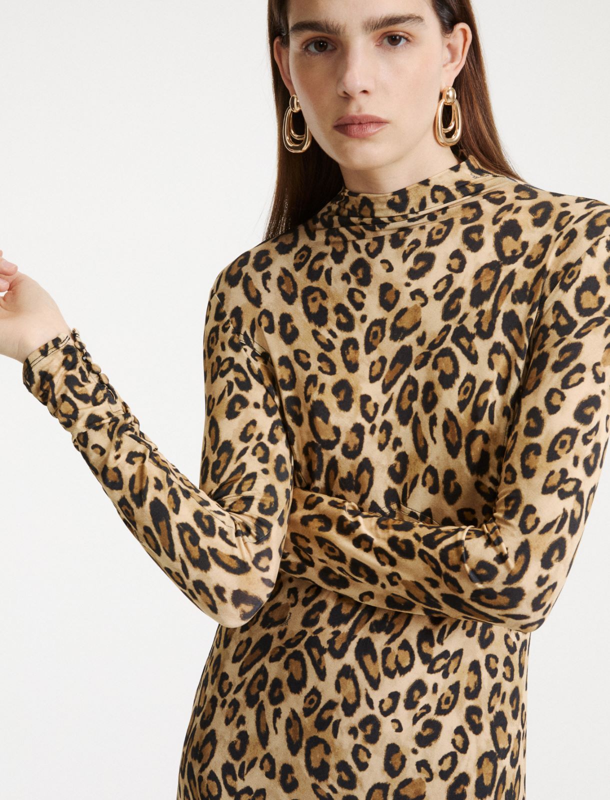 Fitted jersey dress - CAMEL - Marella - 5