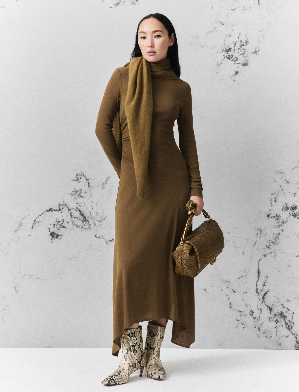 Kleid aus Tülljersey - OELGRUEN - Marella - 2